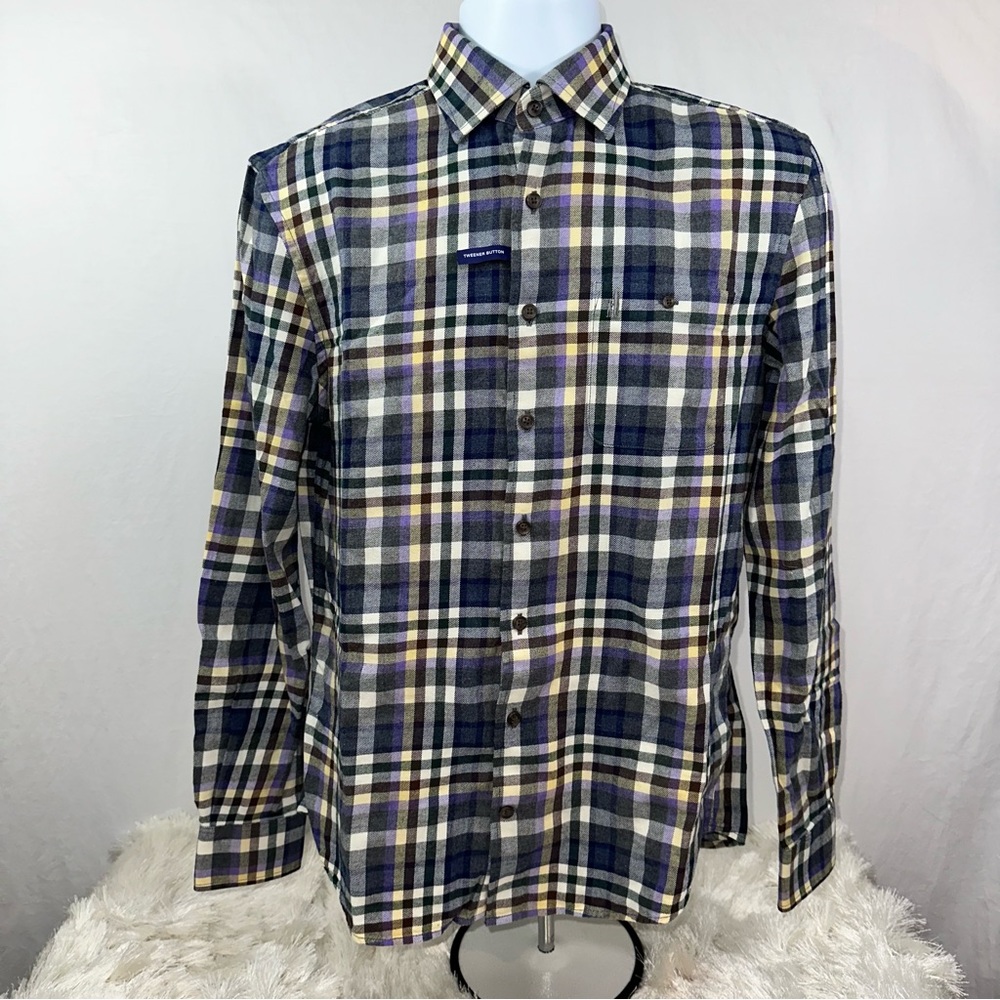 Johnnie-O Ervin Flannel in Charcoal. Size Small. NWT.